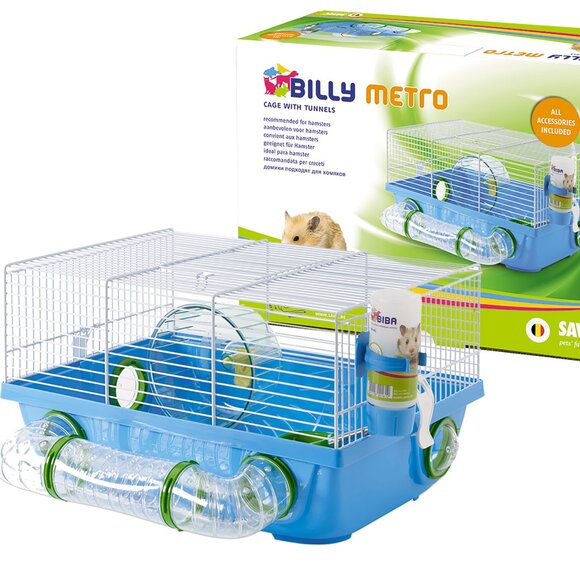 Billy Metro cage with tunnel for small animals 16.7”x 15”x 9” - Picture 1 of 8